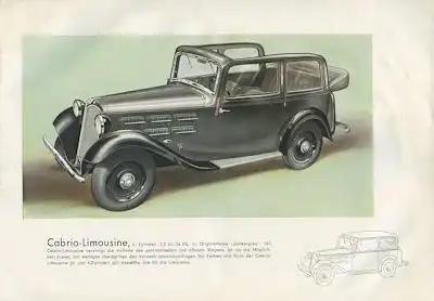 BMW 309 und 315 Prospekt 11.1934