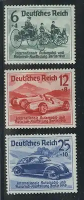 Einzeln Briefmarken zur IAA 1939 mit VW KdF-Wagen