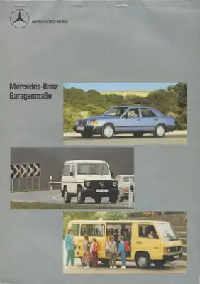 Mercedes-Benz Garagenmaße Prospekt 1987