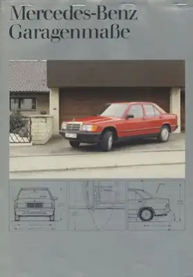 Mercedes-Benz Garagenmaße Prospekt 1983