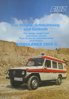 Mercedes-Benz Binz Ambulance 2000 G Prospekt 8.1987