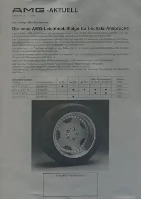 Mercedes-Benz AMG Leichtmetallräder Prospekt 11.1988