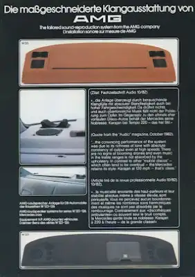 Mercedes-Benz AMG Lautsprecher Prospekt 1982/83
