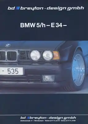BMW Pleyton 5er E 34 Prospekt ca. 1991