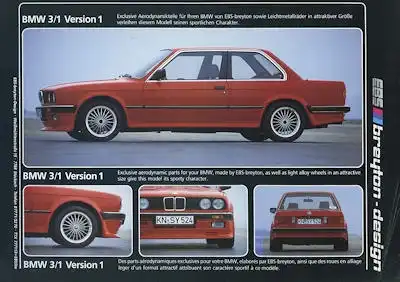 BMW Pleyton 3er E 30 Prospekt ca. 1991