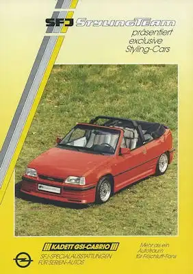 Opel SFJ Kadett E GSI Cabrio III Prospekt ca. 1990
