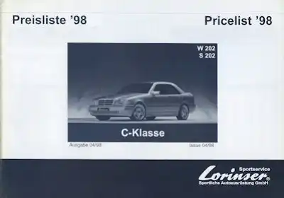 Mercedes-Benz Lorinser C-Klasse Preisliste 1998