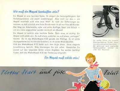 Miele Moped K 52 Prospekt ca. 1959