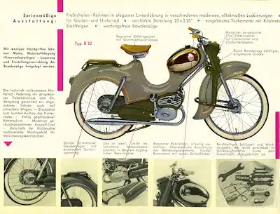 Miele Moped K 52 Prospekt ca. 1959