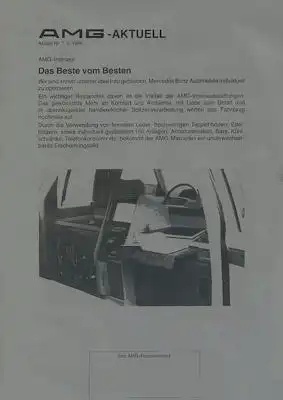 Mercedes-Benz AMG Innenausstattung Prospekt 1989