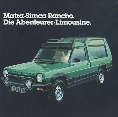 Simca Matra Rancho Prospekt ca. 1979