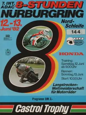 Programm Nürburgring 12.6.1982