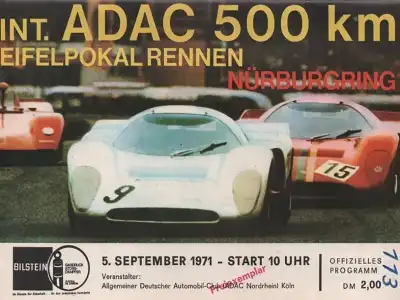 Programm Nürburgring 5.9.1971