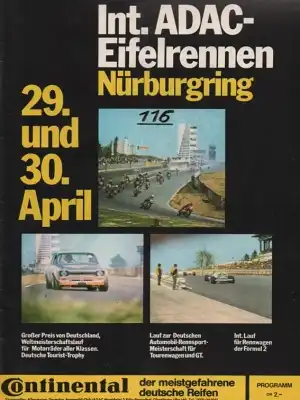 Programm Nürburgring 29.4.1972