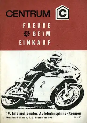 Programm Autobahnspinne Dresden 5.9.1971