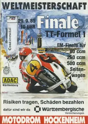 Programm Hockenheimring 29.9.1985