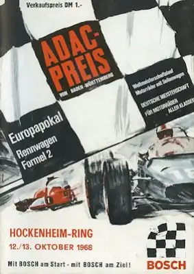Programm Hockenheimring 12.10.1968