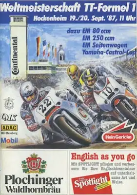 Programm Hockenheimring 19.9.1987