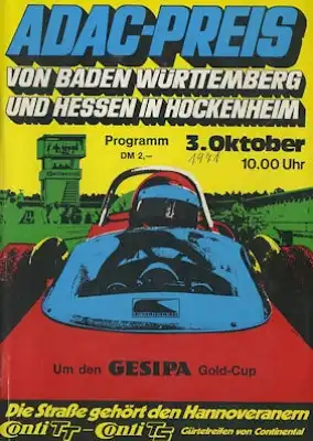 Programm Hockenheimring 3.10.1971