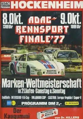 Programm Hockenheimring 8.10.1977