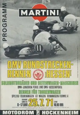 Programm Hockenheimring 25.7.1971