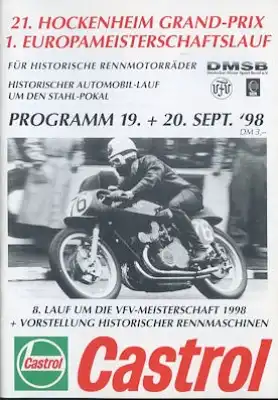 Programm Hockenheimring 19.9.1998