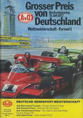 Programm Hockenheimring 31.7.1977