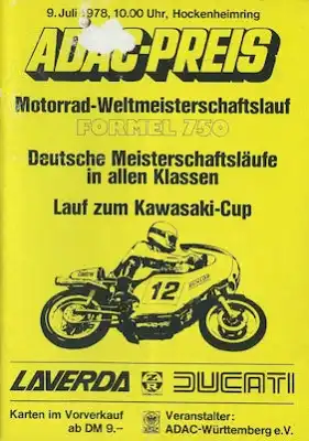 Programm Hockenheimring 9.7.1978