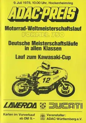 Programm Hockenheimring 9.7.1978