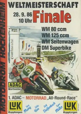 Programm Hockenheimring 28.9.1986