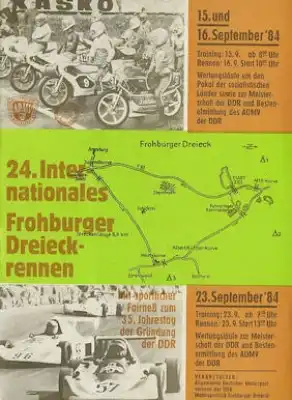 Programm 24. Froburger Dreieckrennen 1984