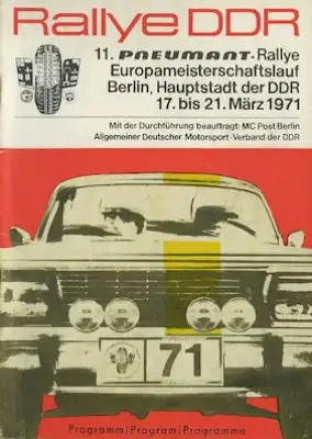 Programm Rallye DDR 1971