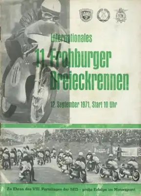 Programm 11. Froburger Dreieckrennen 1971
