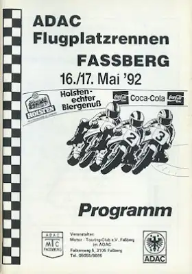 Programm Flugplatzrennen Fassberg 16./17.5.1992