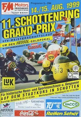 Programm 11. Schottenring Grand-Prix 14./15.8.1999