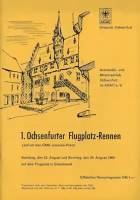 Programm 1. Flugplatzrennen Ochsenfurt 23./24.8.1969