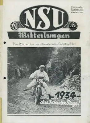 NSU Mitteilungen 1935 Nr. 108