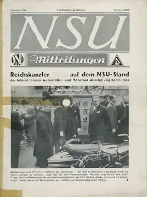 NSU Mitteilungen 1933 Nr. 104