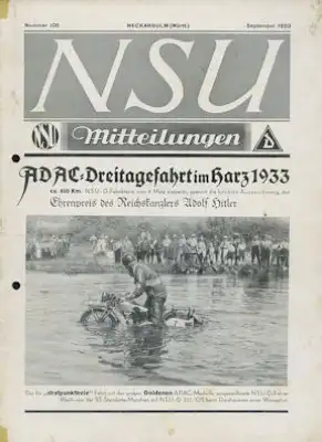 NSU Mitteilungen 1933 Nr. 105