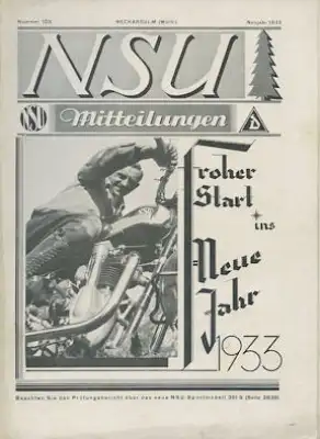 NSU Mitteilungen 1933 Nr. 103