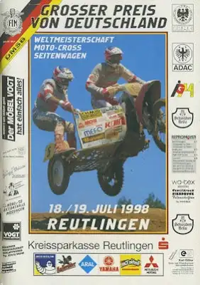 Programm Reutlingen Moto-Cross 18./19.7.1998