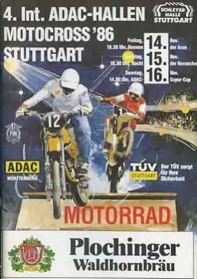 Programm Stuttgart 4. Hallen-Moto-Cross 14./16.11.1986