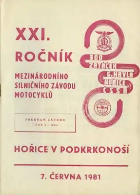 Programm Horice 7.6.1981