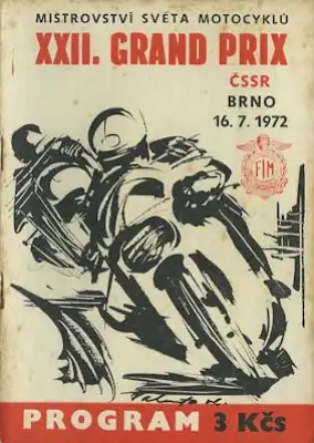 Programm Brno / Brünn 16.7.1972