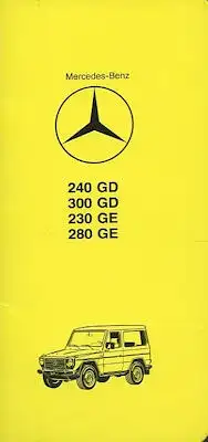 Mercedes-Benz G Technische Daten 6.1982