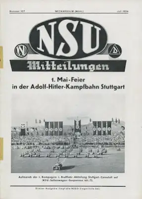 NSU Mitteilungen 1934 Nr. 107