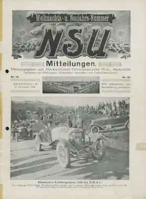 NSU Mitteilungen 1924 Nr. 79
