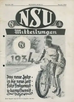 NSU Mitteilungen 1934 Nr. 106