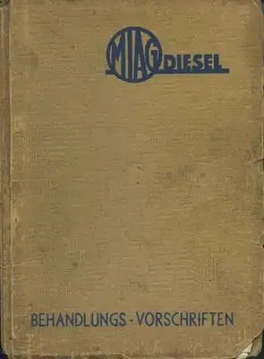MIAG Acker Dieselschlepper LD 20 Bedienungsanleitung ca. 1937