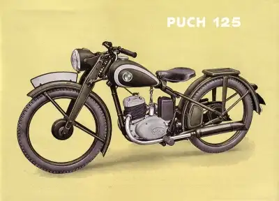 Puch 125 ccm Prospekt 9.1940